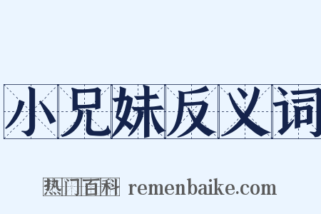 小兄妹反义词是什么意思的图片